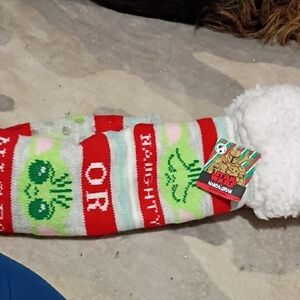 Brand New Star Wars Mandalorian Striped Holiday Socks-706144